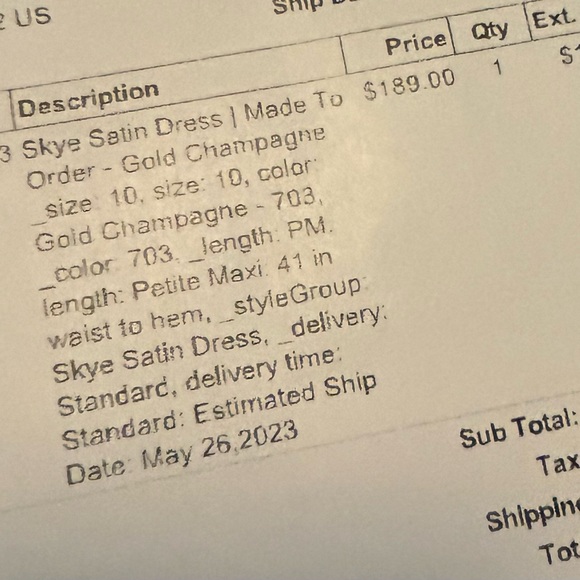 NWT Revelry Skye Satin Bridesmaid Dress Gold Champagne Size 10 Petite Maxi - Picture 7 of 8